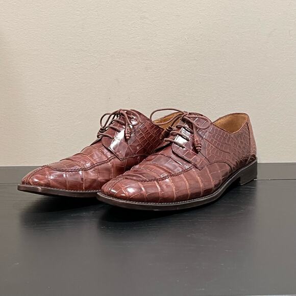 Mezlan Other - Mezlan Platinum Anderson Crocodile Sport Lace Up Oxford Shoes